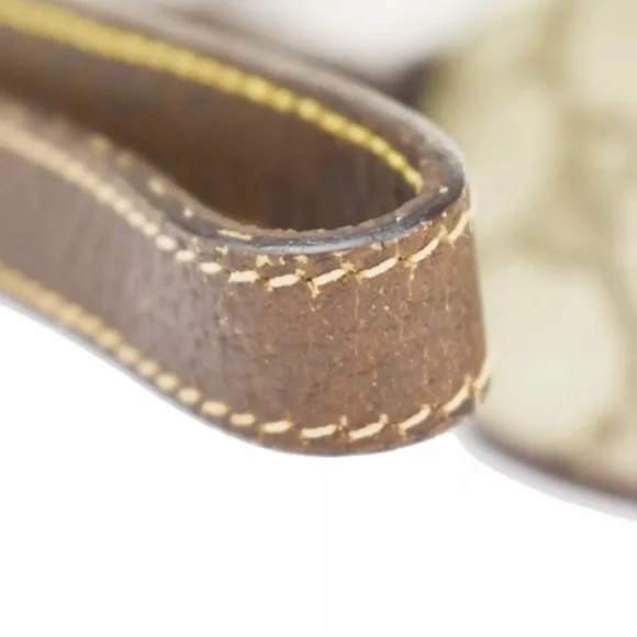 #3 GUCCI GG PATTERN SHERRY CLUTCH BAG PVC LEATHER BROWN USED - LIVE SHOW! - Picture 8 of 10